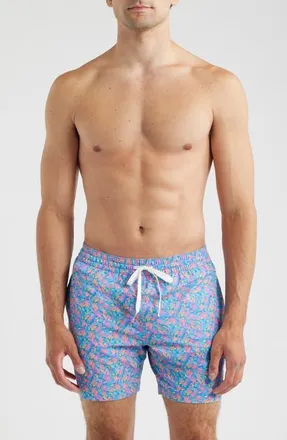 Chubbies The Spades Floral 5.5-Inch Swim Trunks in Medium Blue at Nordstrom, Size Xx-Large