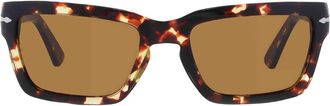 Persol Brown Rectangular Mens Sunglasses PO3363S 985/33 55