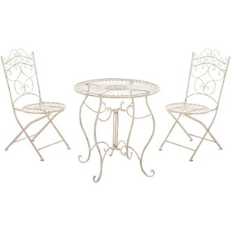 Clp Conjunto De Muebles De Jard&iacute;n Indra Crema Antiguo