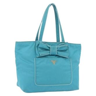 Prada Bolso Tote de Nylon Pre-owned - Pre-owned - Mujer - Azul - ONE SIZE