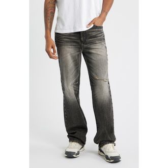 Rta Jonas Distressed Loose Straight Leg Jeans in Ash Storm Side Cross at Nordstrom, Size 33
