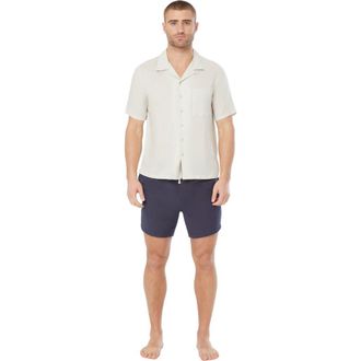 Onia Air Linen Convertible Vacation Shirt in Stone at Nordstrom, Size X-Large S