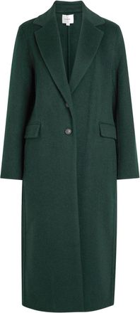 Vince Single Breasted Wool-blend Coat - Green - S (UK8-10 / S)