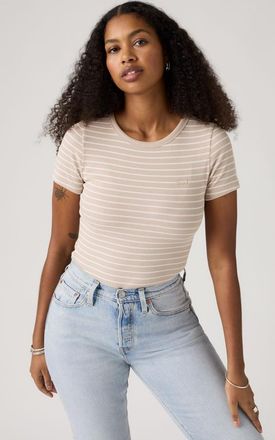 Levi's T-shirt Hayes - Donna - XL - Grigio / Gemini Stripe Chateau Gray