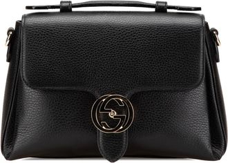 Gucci Pre-owned Gucci Small Dollar Calf Interlocking G Satchel Ladies 510302 525040