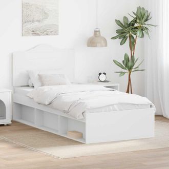vidaXL vidaXL Struttura del letto Bianco 90 x 200 cm Pino massello