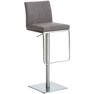 Clp Clp - Taburete De Bar Funda De Tela Panam&aacute; Gris Acero Inoxidable