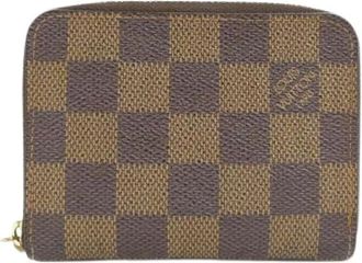 Louis Vuitton Pre-owned Wallets, male, Brown, Size: ONE SIZE Pre-owned Damier Zippy Coin Purse Wallet