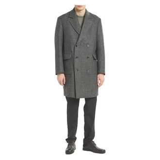 Barena Double-Breasted Coats, male, Gray, Size: L Single-Breasted Coats