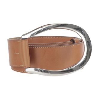 Polo Ralph Lauren Leren Riem - Dames - Riemen - Bruin - S - Leer - Accessoires