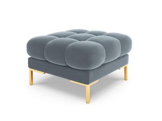 BLOOMINGLOFT Design-Pouf Mamaia Samt - Beine Gold