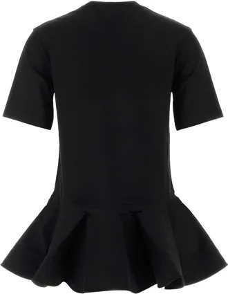 Alaia Womens Black Cotton T-Shirt Noir Exterior Exterior: T-shirts And Polos