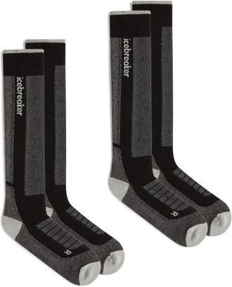 Icebreaker Merino Blend Ski+ Medium Otc 2 Pack Skisocken f&uuml;r Herren | grau/schwarz
