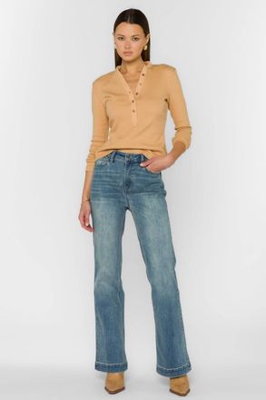 Velvet Heart Christelle Henley Top In Brown