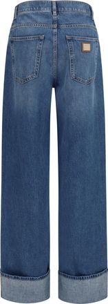 Dolce & Gabbana Womens Straight-Leg Five-Pocket Jeans Variante Abbinata Cotton