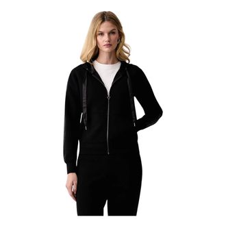 Guess Victoire Zip-through - Dames - Sweatshirts & Hoodies - Zwart - Maat: 2XL Viscose