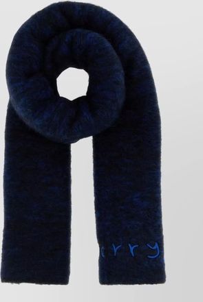 Burberry alpaca blend scarf dual tone fringe