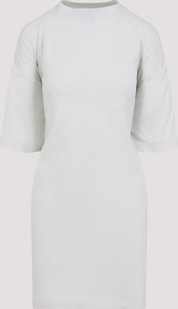 Balenciaga White Semi Fitted Cotton Mini Dress