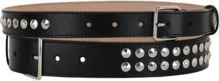 Alexander McQueen Double Studded Leather Belt in Black at Nordstrom Rack, Size 70
