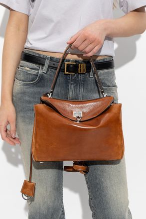 Balenciaga Rodeo Small Shoulder Bag, Womens, Brown