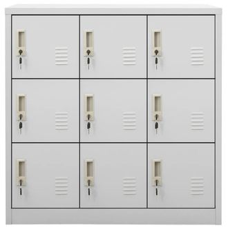 Berkfield Home Locker Cabinet Light Grey 90x45x92.5 cm Steel