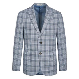 Pal Zileri Gekreid Blazer - Heren - Jassen - Blauw - Maat: M