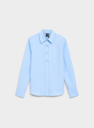 Icone Womens Small contrasting bows shirt