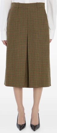 Saint Laurent Geruite cropped broek - Bruin