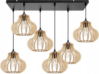 OEM L&aacute;mpara Colgante, L&aacute;mpara De Techo, Madera, Pantalla Led