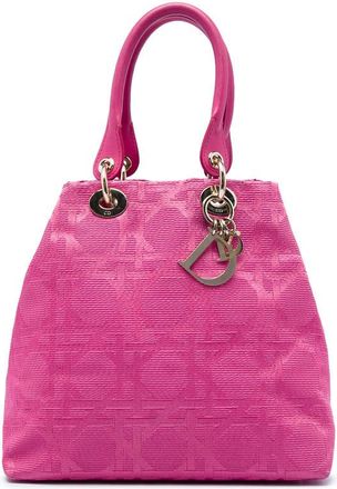 Dior Pre-owned Dior Small Canvas Cannage Lady Dior Soft Shopping Tote Ladies GUNSIGLL2769Q25D