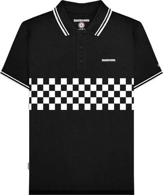 Lambretta Polohemd voor heren met getailleerd model (Zwart)
