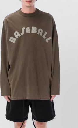 Fear of God long sleeve graphic baseball crew neck t-shirt