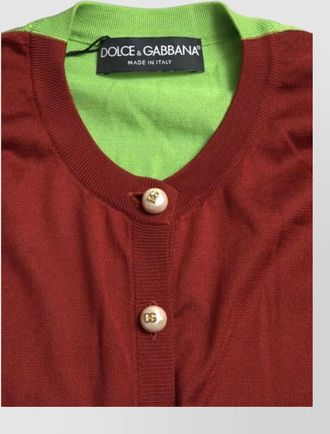 Dolce & Gabbana silk crewneck cardigan