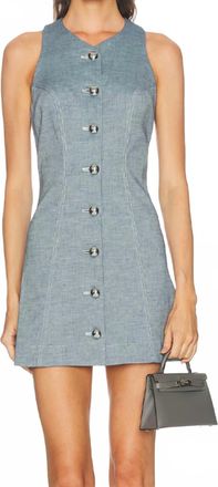 Matthew Bruch Vest Mini Dress In Denim