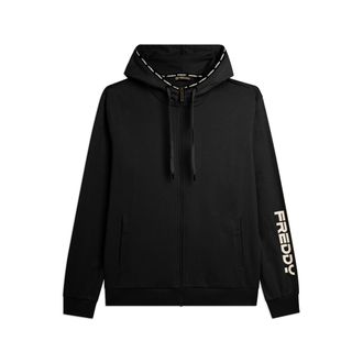 Freddy Felpa con cappuccio e zip in cotone interlock
