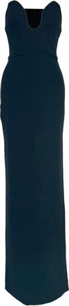 Solace London Audrey Strapless Maxi Dress in Black Polyester