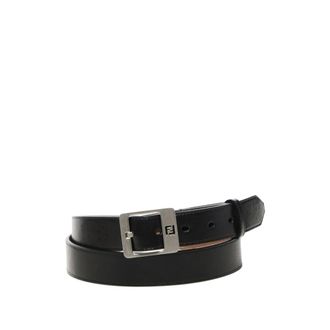 Fendi Cintura Fix Pun - Heren - Riemen - Zwart - 110 CM - Leer - Accessoires