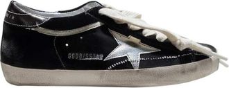 Golden Goose Super Star Velvet bovenste gelamineerde ster en hak