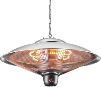 Netlighting Marl 2000W Pendant Outdoor Patio Heater Silver IP34