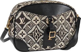 Louis Vuitton Deauville Handbag Limited Edition Since 1854 Monogram Jacquard Black Canvas Bag (Pre-Owned)