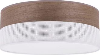 OEM L&aacute;mpara De Techo De Plexi De Madera Blanca 40cm Nogal