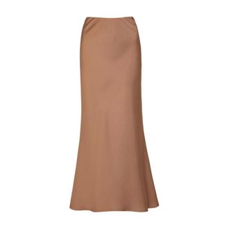 D.exterior Maxi Skirts, female, Brown, Size: S 62662 6Moch Maxi Skirt