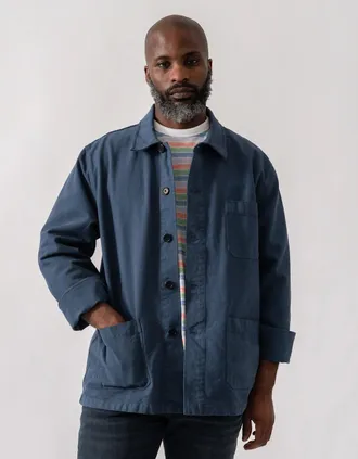 Colorful Standard Mens Colorful Standard Mens Organic Workwear Jacket - Petrol Blue - Size: 40/Regular