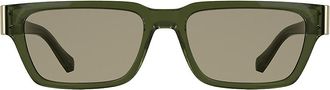 Calvin Klein Mens Rectangle Sunglasses - Green