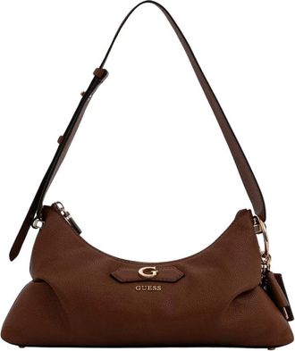 Guess Suzy Hobo Bag - Dames - Schoudertassen - Bruin - ONE Size - Polyester - Tassen