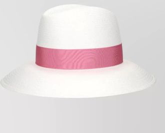 Borsalino claudette hat bow detail ribbon wide brim