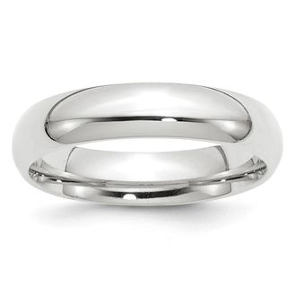 Diamond2Deal 14k White Gold 5mm Standard Weight Comfort Fit Wedding Band Ring