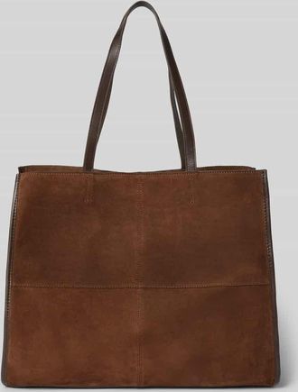 Mango Tote Bag aus echtem Leder in Dunkelbraun, Größe 1