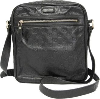 Gucci Pre-owned Guccissima Schoudertas - Dames - Vintage Schoudertas - Zwart - ONE Size - Leer - Vintage