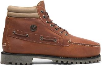 Timberland Leren Mid-High Cut Laars - Heren - Veterlaarzen - Bruin - 43 EU - Leer - Schoenen